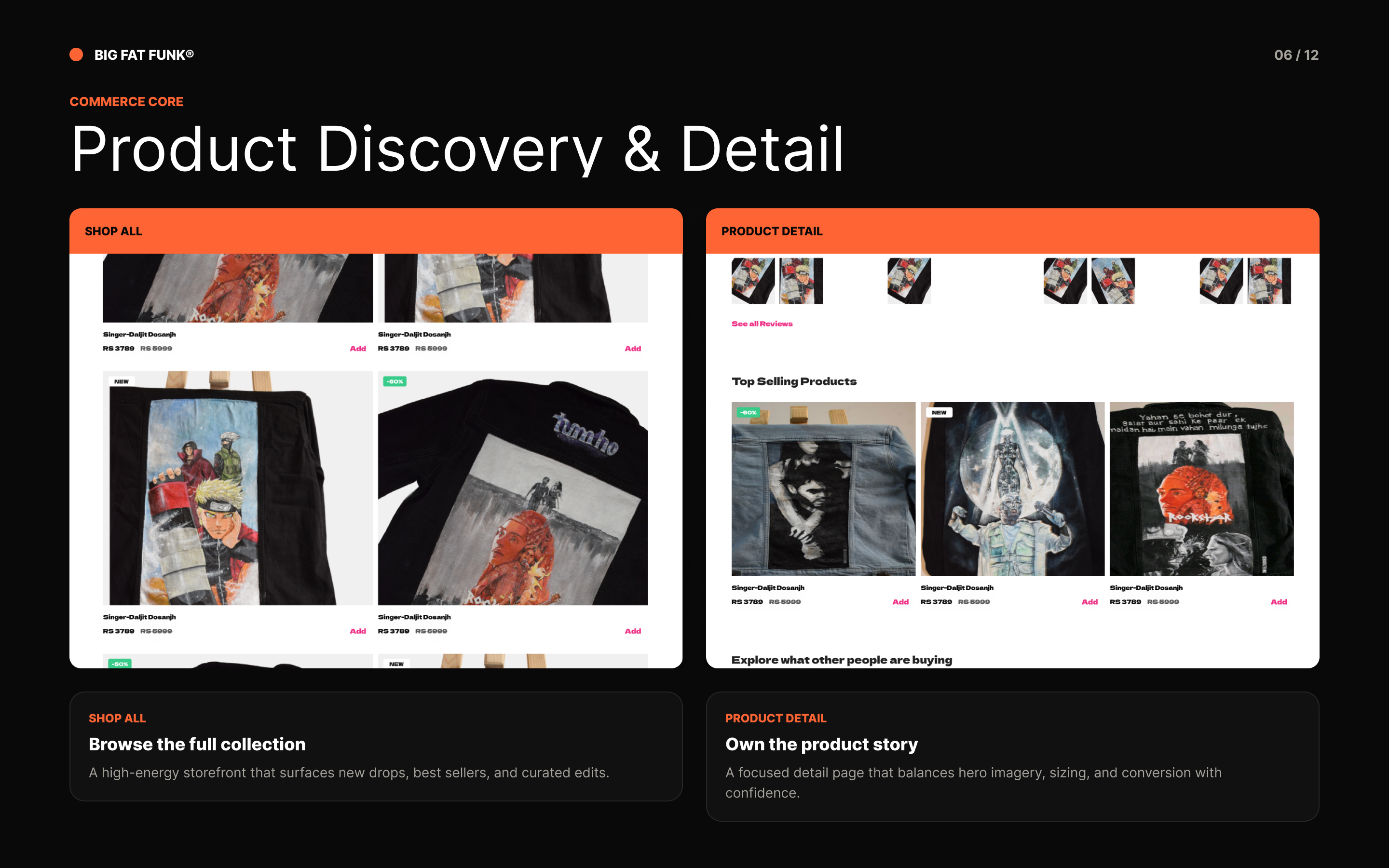 Product discovery and detail