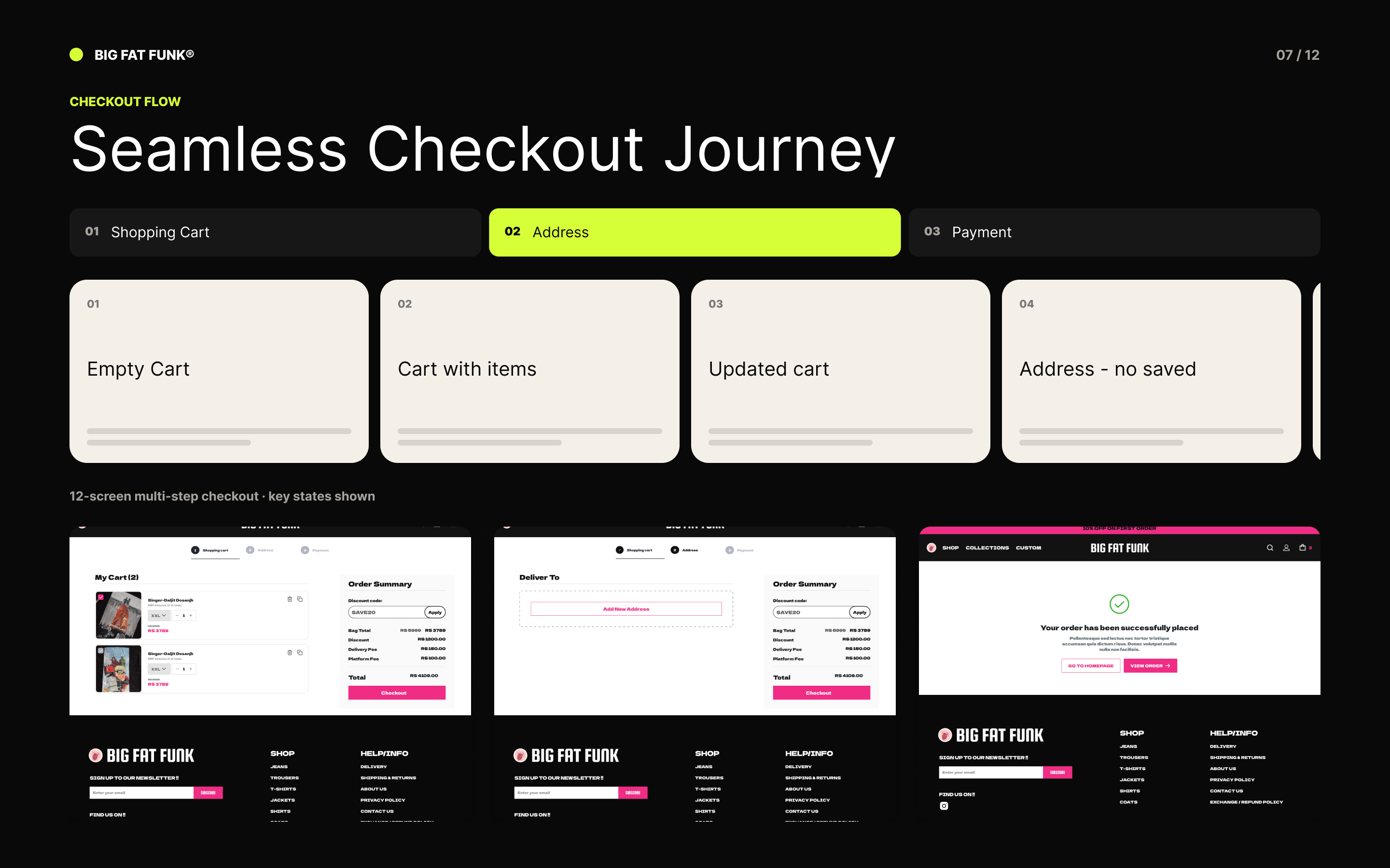 Seamless checkout journey
